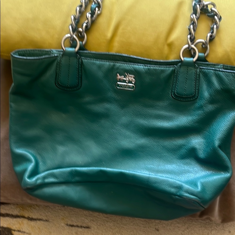 Coach Stylish Teal Leather Bag